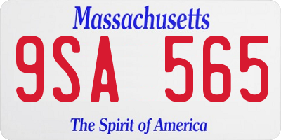 MA license plate 9SA565