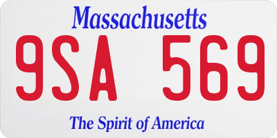 MA license plate 9SA569