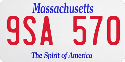MA license plate 9SA570