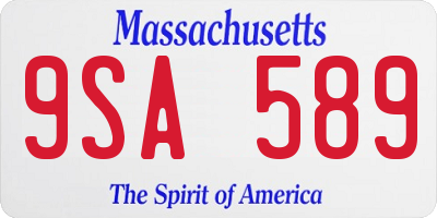 MA license plate 9SA589
