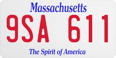 MA license plate 9SA611