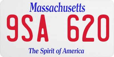 MA license plate 9SA620
