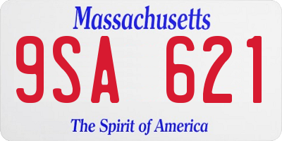 MA license plate 9SA621