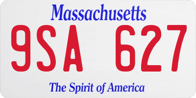 MA license plate 9SA627