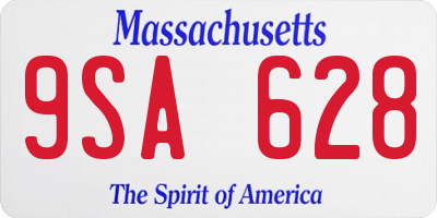 MA license plate 9SA628