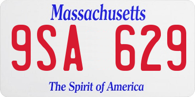 MA license plate 9SA629