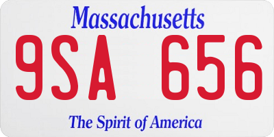 MA license plate 9SA656