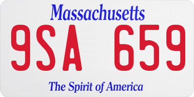 MA license plate 9SA659