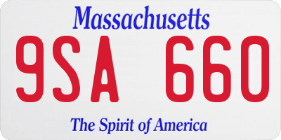 MA license plate 9SA660
