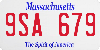 MA license plate 9SA679