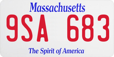 MA license plate 9SA683