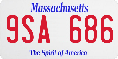 MA license plate 9SA686