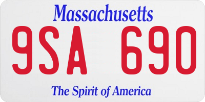 MA license plate 9SA690