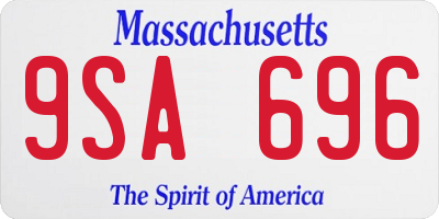 MA license plate 9SA696