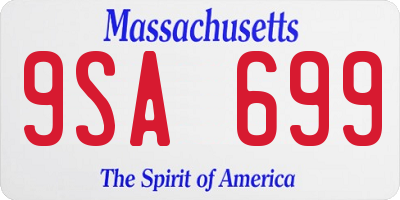 MA license plate 9SA699