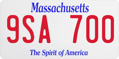 MA license plate 9SA700