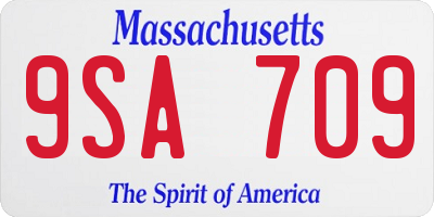 MA license plate 9SA709