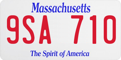 MA license plate 9SA710