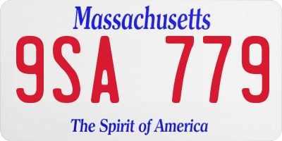 MA license plate 9SA779