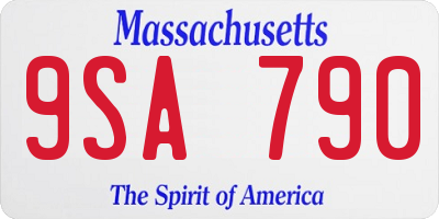 MA license plate 9SA790