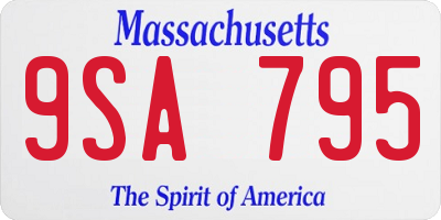 MA license plate 9SA795