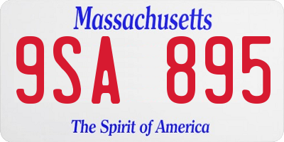 MA license plate 9SA895