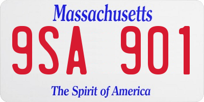 MA license plate 9SA901