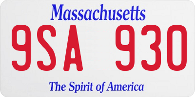 MA license plate 9SA930