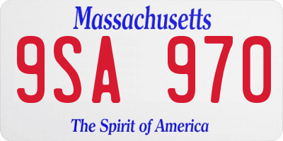 MA license plate 9SA970