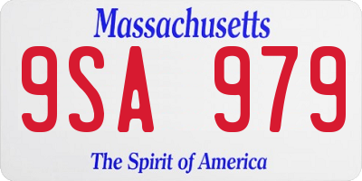 MA license plate 9SA979