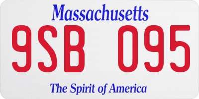 MA license plate 9SB095