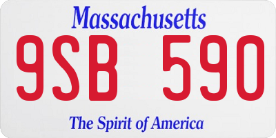 MA license plate 9SB590