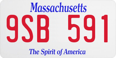 MA license plate 9SB591