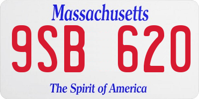 MA license plate 9SB620