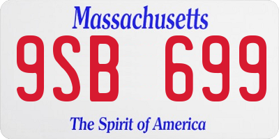 MA license plate 9SB699