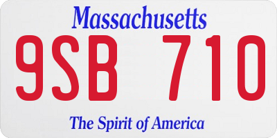 MA license plate 9SB710