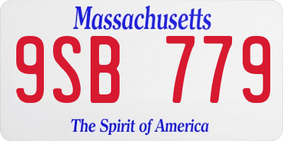 MA license plate 9SB779