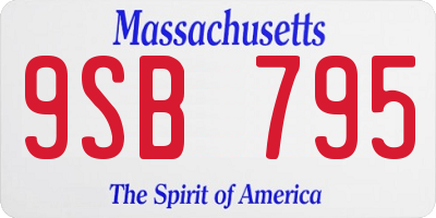 MA license plate 9SB795