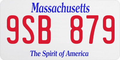 MA license plate 9SB879