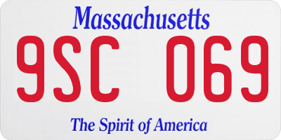 MA license plate 9SC069