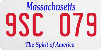 MA license plate 9SC079