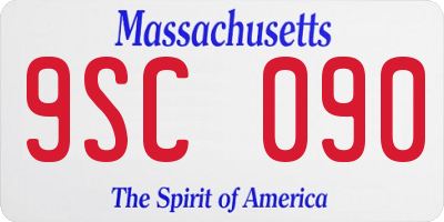 MA license plate 9SC090