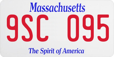 MA license plate 9SC095