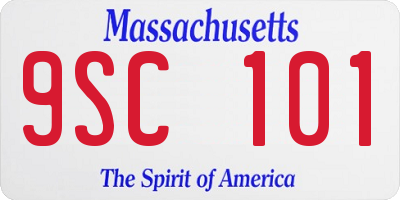 MA license plate 9SC101
