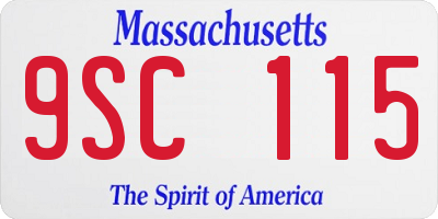 MA license plate 9SC115