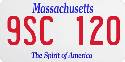 MA license plate 9SC120