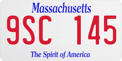MA license plate 9SC145
