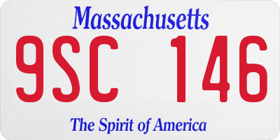 MA license plate 9SC146