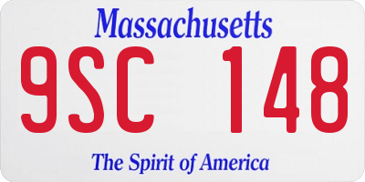 MA license plate 9SC148