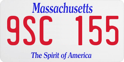 MA license plate 9SC155
